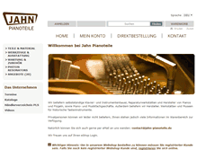 Tablet Screenshot of pianoteile.com